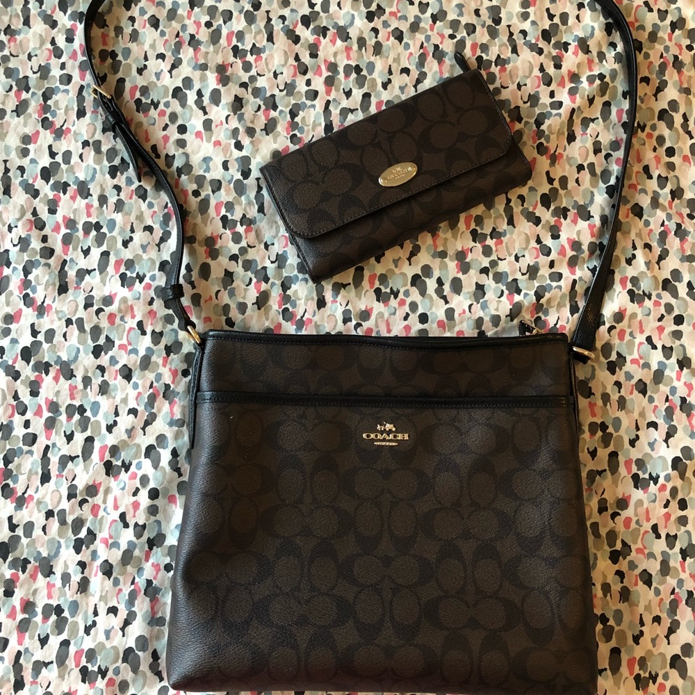 Coach purse with matching Coach Wallet